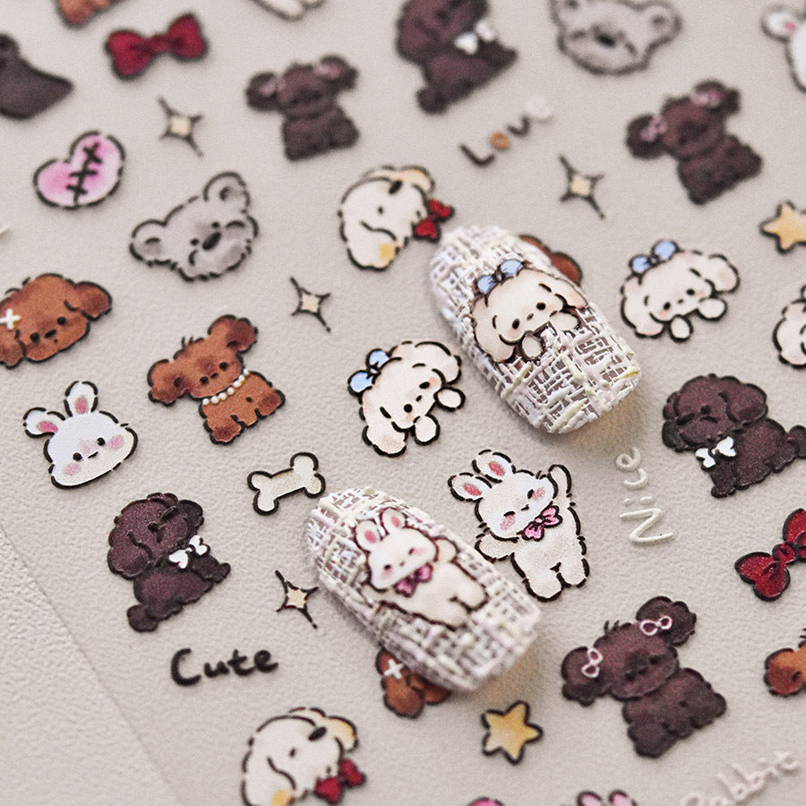 365nails: "Fast Food Bear Party" – nail art stickers