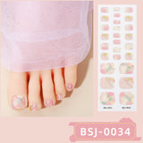 Semi-Cured Gel Nail Strips 3D Soft Glossy Toe Design (MOQ=3)