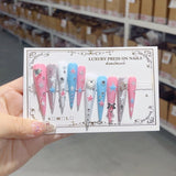 Pastel Star Crystal Sweet Press On Nail Set