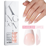 Hot-selling French-style armor, simple spray oil-shiny patch manicure removable trapezoidal nail piece 120 pieces in a box