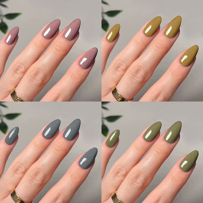 Arte de uñas clásico de color sólido brillante y ponible, venta al por mayor, pieza de arte de uñas, producto terminado, pieza de uña desmontable, pieza de uña ponible | 365nails