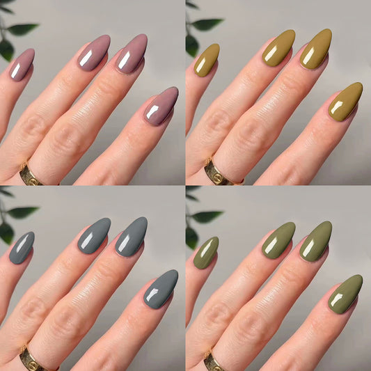 Classic solid color glossy wearable nail art wholesale nail art piece finished product detachable nail piece wearable nail piece｜365nails