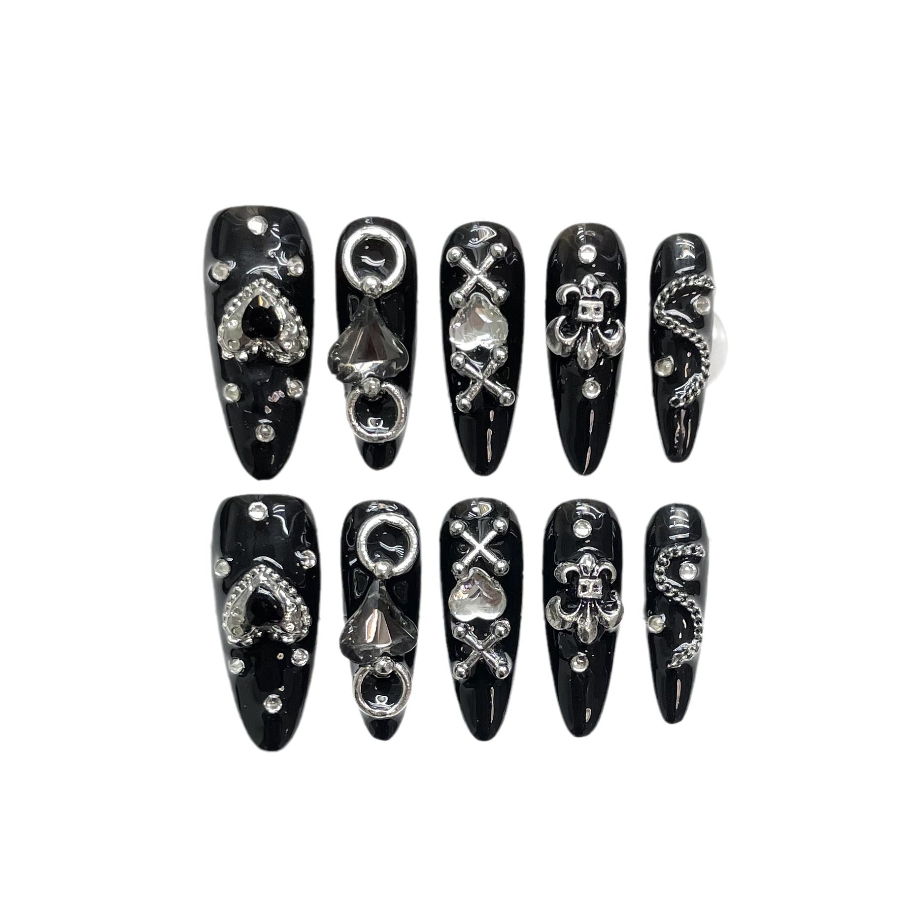 Tokyo Wear nails, Dark Mine, Dark Spice Girl Style Nail Art Handmade Finished Products | 365nails