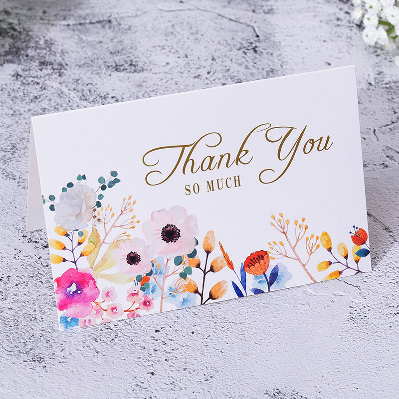 Floral Thank You Cards for Customer Appreciation Packaging (MOQ=2)