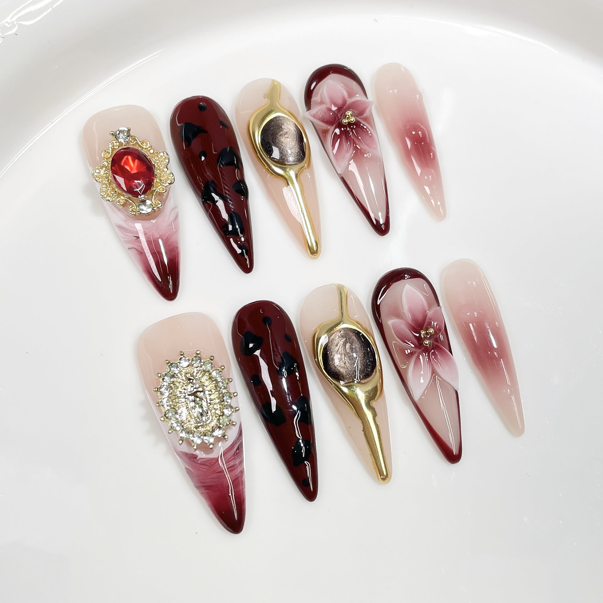Crimson Muse Series Press-On Nails