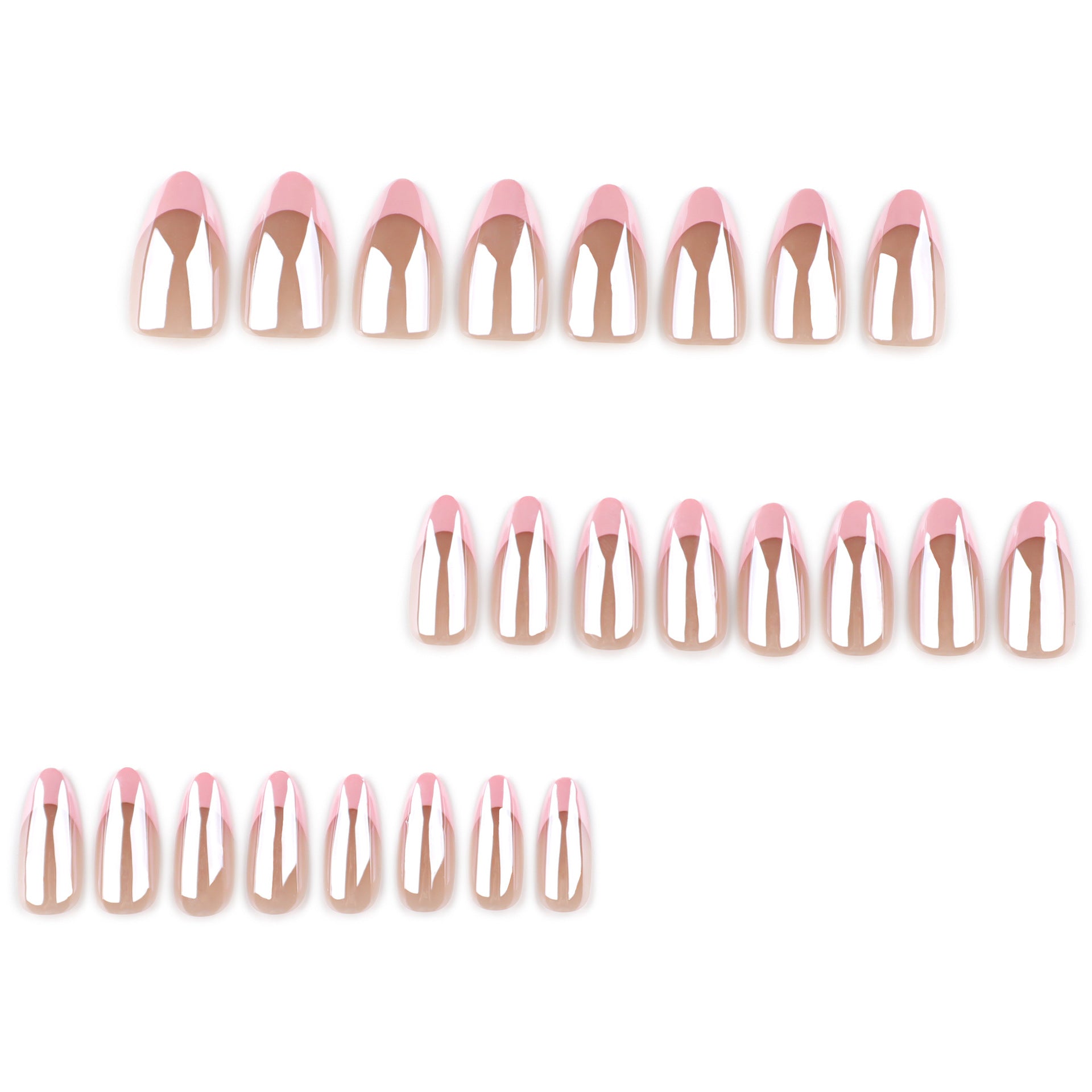 Hot-selling Coating Explosive French Pink Short Almonds press-on nails