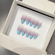 365nails: "Aurora Flame" – Gradient Flame Handmade Coffin Nails