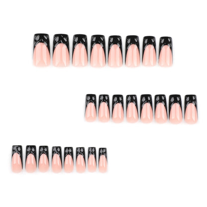 Factory direct supply French nail products wholesale 3D wearable manicure fake nails simple square wearable nail｜365nails