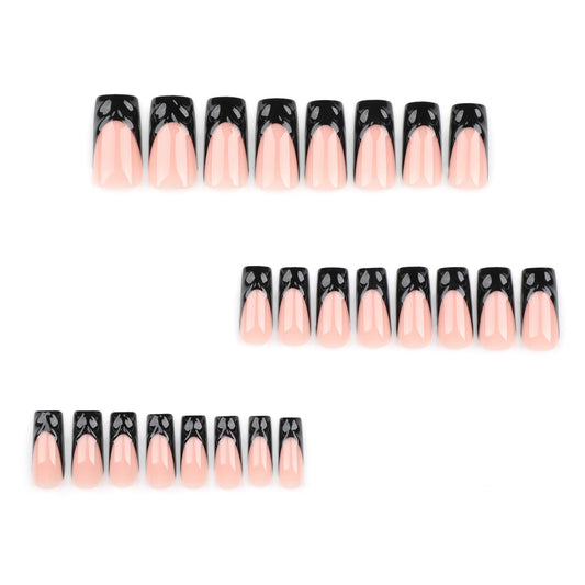 Factory direct supply French nail products wholesale 3D wearable manicure fake nails simple square wearable nail｜365nails