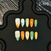 365nails: "트로피컬 블룸" – 3D 플로럴 수제 아몬드형 네일
