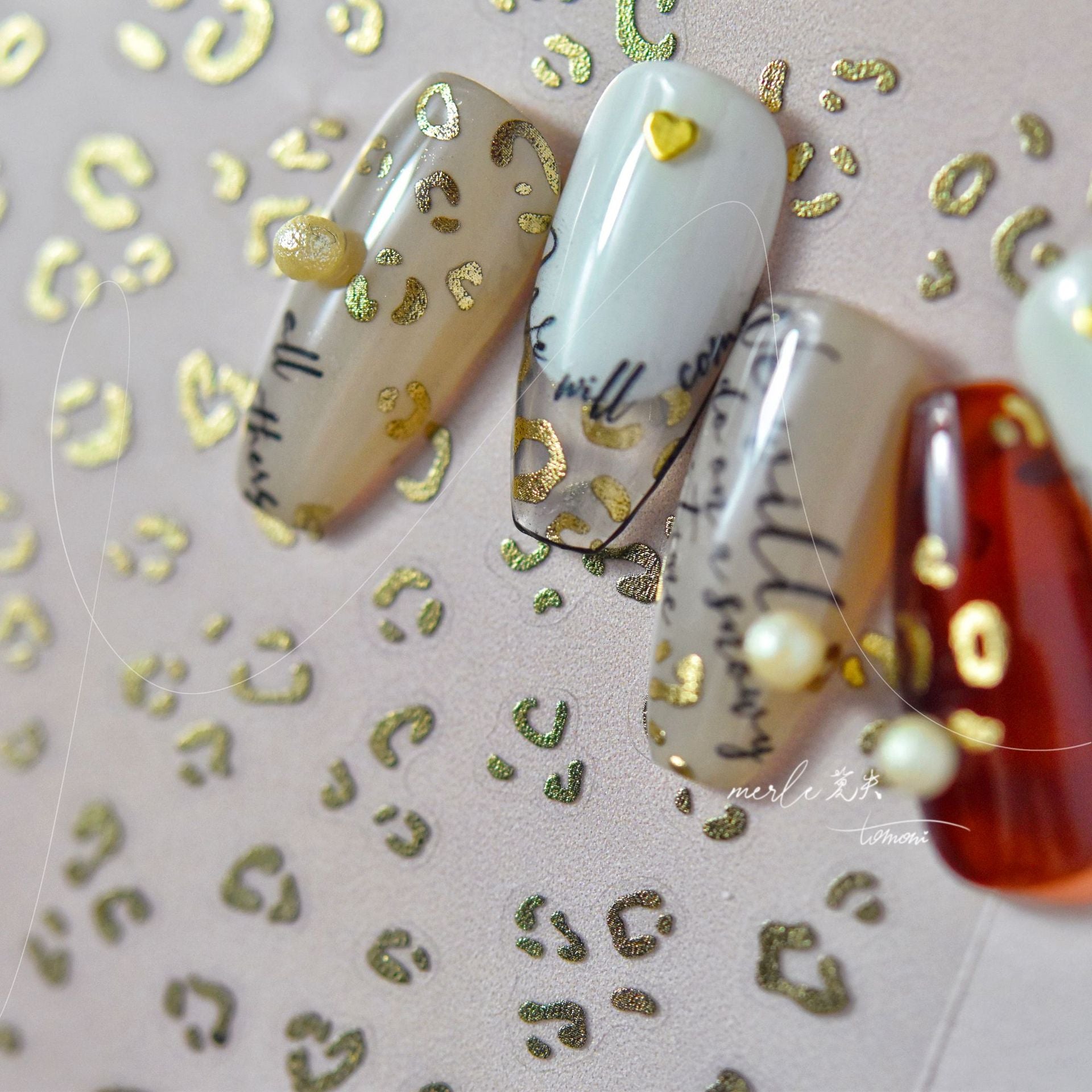 365nails: "Gold Leopard Print" – nail art stickers