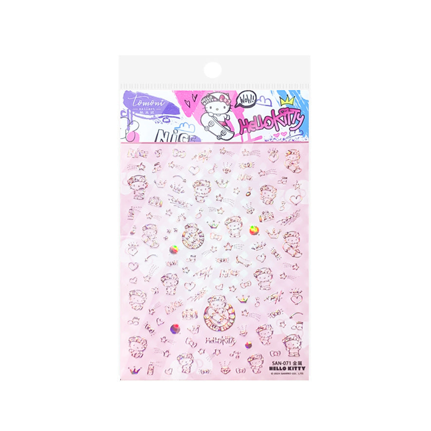 365nails: "Hello Kitty Metallic Outline" – nail art stickers