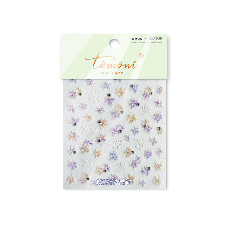 365nails: "Iridescent Crystal Mini Flower" – nail art stickers