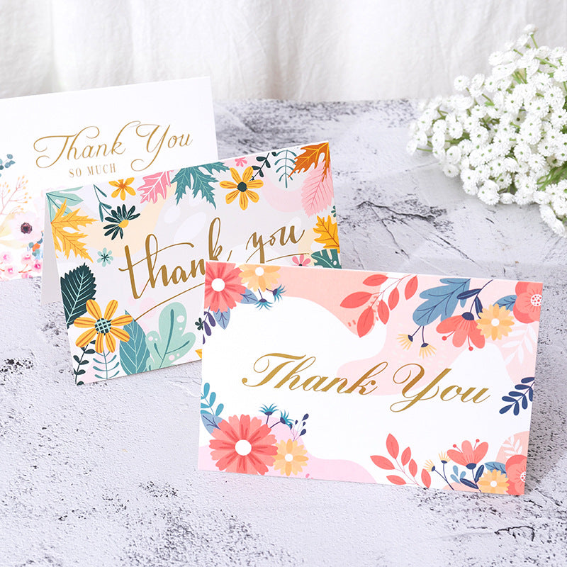 Floral Thank You Cards for Customer Appreciation Packaging (MOQ=2)