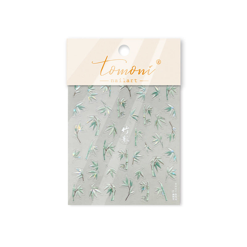 365nails 동양풍 대나무 잎 네일 아트 스티커