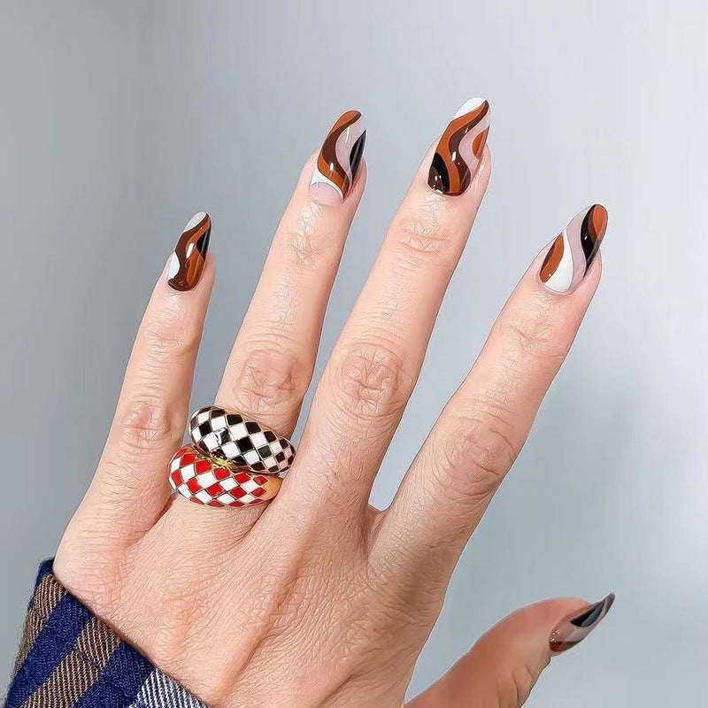 Unhas de pressão com acabamento em linha francesa estilo Undercurrent Unhas de pressão com acabamento em linha francesa Unhas 365nails