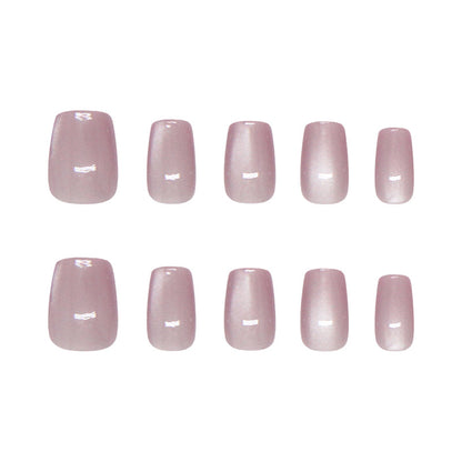Nail Tips  prefabricated nail simple and gentle purple jelly grape glass beads solid color cat eye manicure code｜365nails