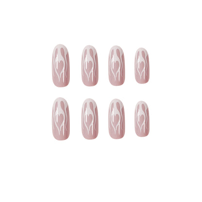 direct supply of white flame soft nail wear nail art finished fake nail nail art patch nail patch removable nail｜365nails