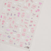 365nails: "Kawaii Animal Outline" – Nail Art Stickers