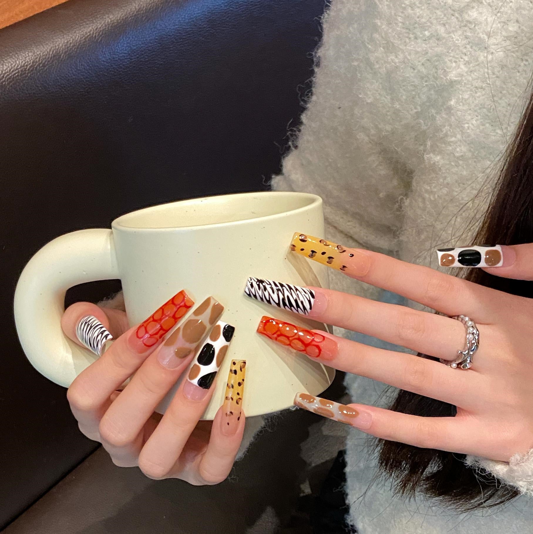 Pure handmade press on nails   nail art fake nails beauty | 365nails