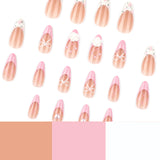 Uñas postizas de camelia tridimensionales con diseño de viento y armadura para manicura francesa, venta al por mayor | 365nails