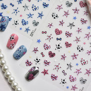 Wild Animal Print: "Safari Star" – 3D Embossed Nail Sticker