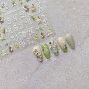 365nails: "5D Floral Alphabet" – Nail Art Stickers