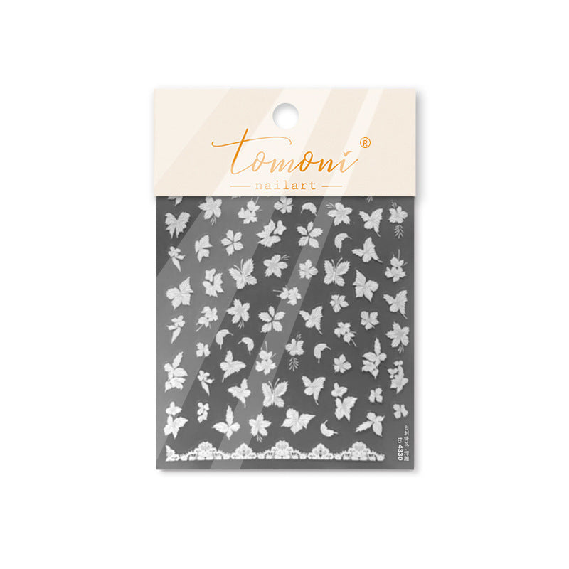 365nails: "White Lace Butterfly" – nail art stickers