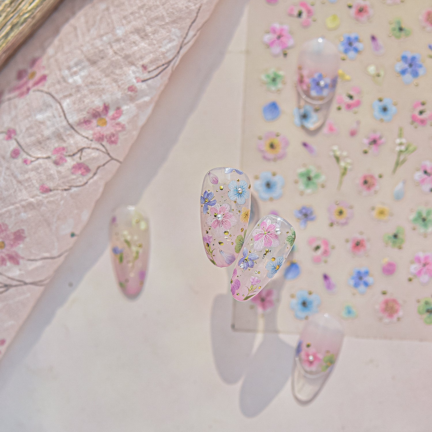 365nails: "Pétale aquarelle pastel" –Autocollants pour ongles