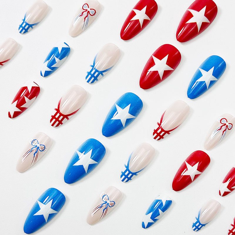 365nails: "Patriotic Plaid"