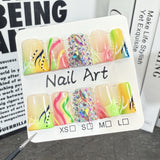 Unhas bico de pato multicoloridas com mudança gradual de gelo francês através de manicure, lindas garotas legais, unhas de pressão feitas à mão no atacado ｜ 365nails