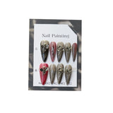 Glossy White Display Cards for Press On Nail Designs (MOQ=50)