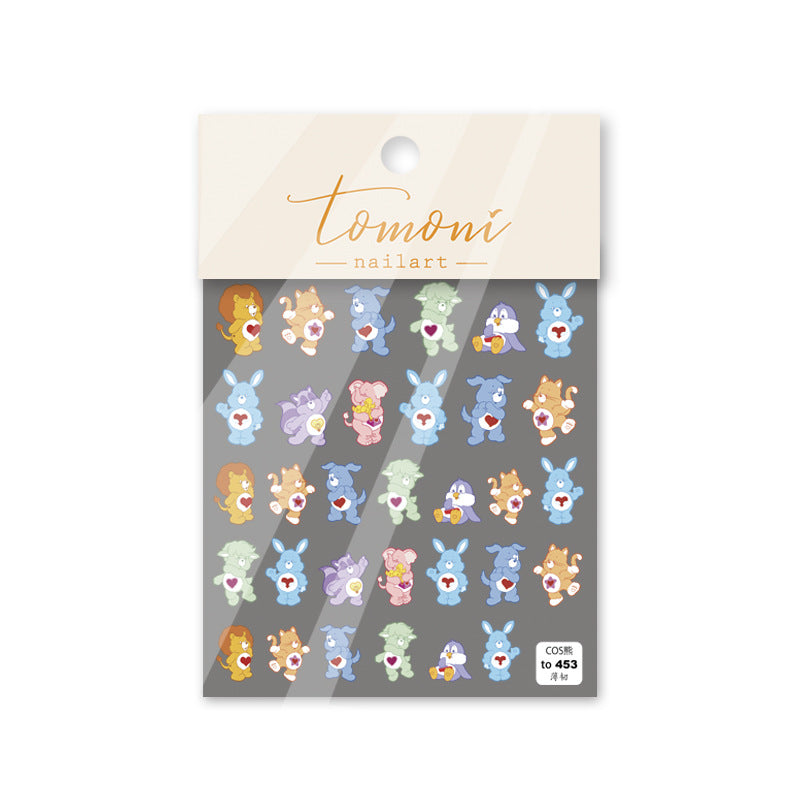 365nails: "Cute Care Bear Rainbow" – Nail Art Stickers