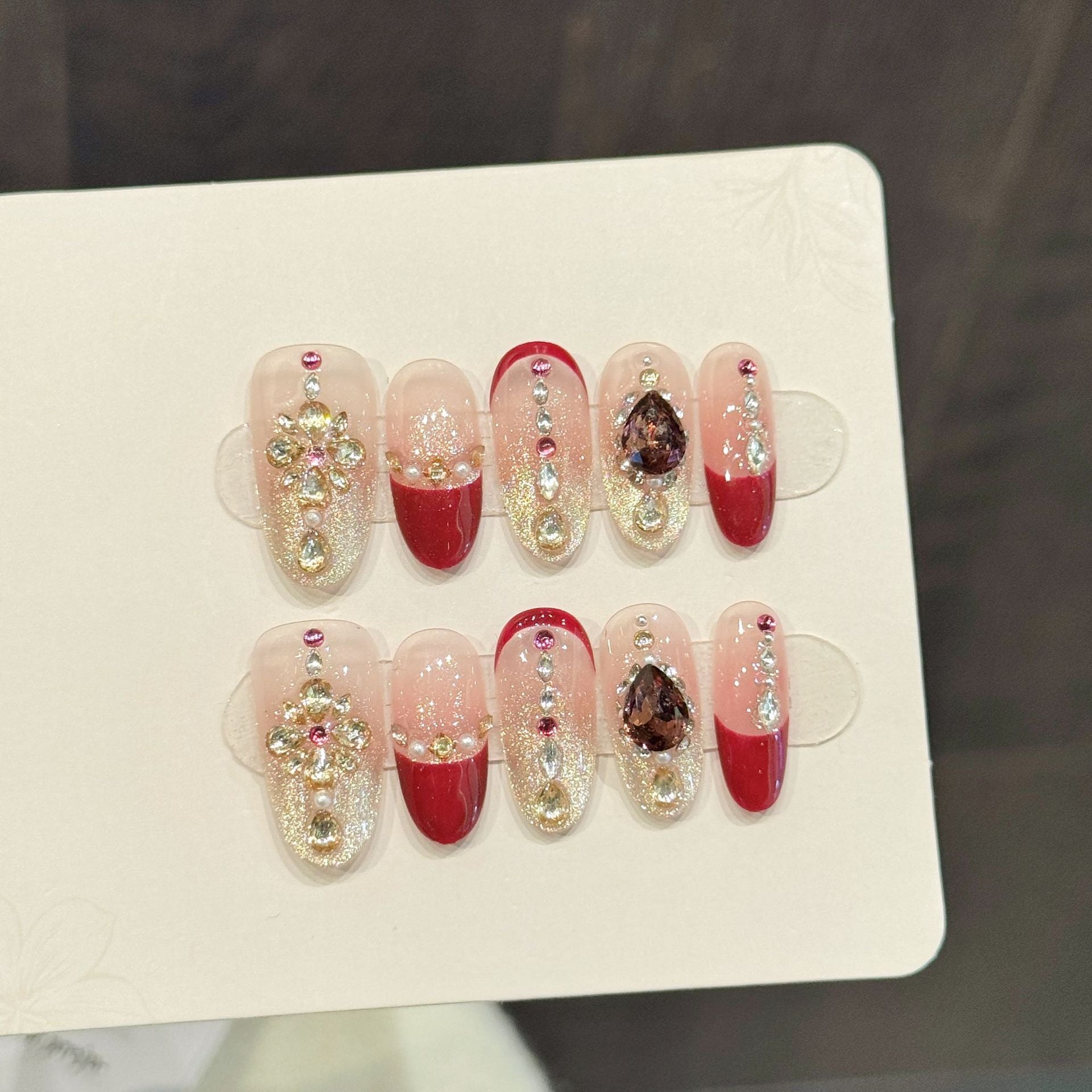 365nails "Ruby Palace" – [Luxo Artesanal] Unhas Stiletto