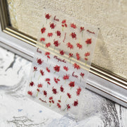 365nails: "Manjusaka lys araignée rouge embossé" –Autocollants pour ongles