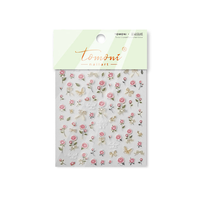 Blush Rose & Butterfly – 5D Embossed Romantic Accent Set