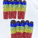 Rainbow Crystal Gradient Sparkle Press On Nail Set