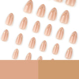 Premium French Cat's Eye Golden Short Almond press-on nails