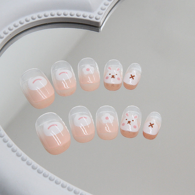 Cute Rabbit Nail Art Flower kids nails 24 pieces｜365nails