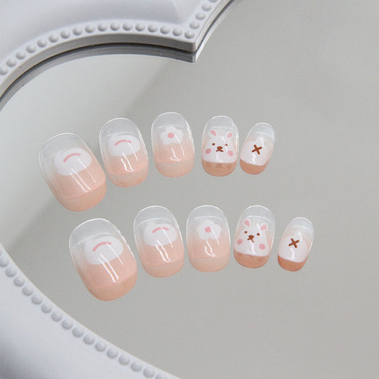 Cute Rabbit Nail Art Flower kids nails 24 pieces｜365nails