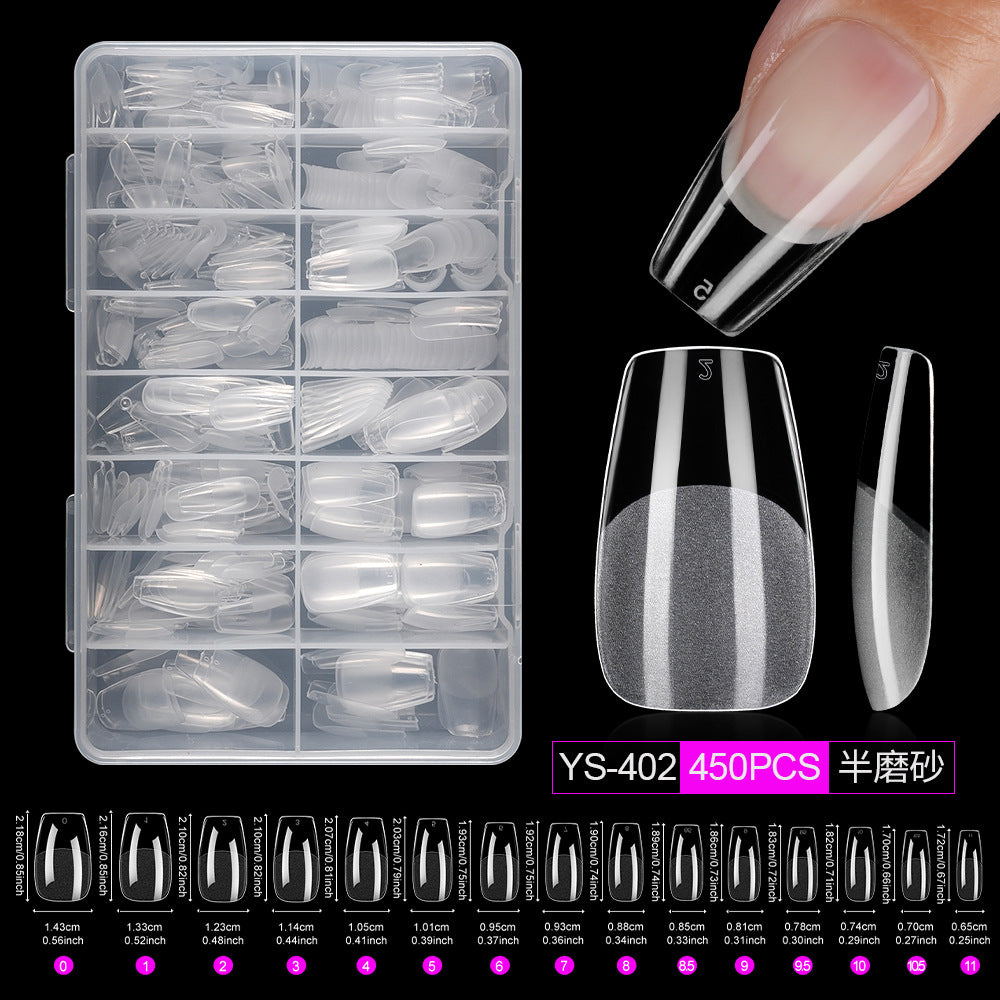 365nails Full-Matte Nail Tips | Multi-Shape Nail Extension Set with Storage Case