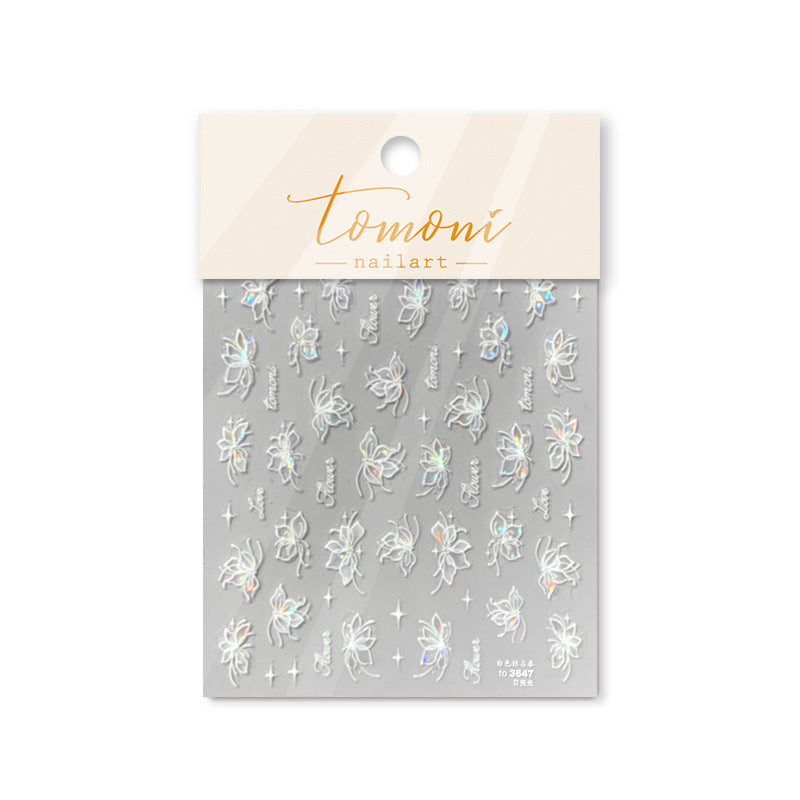 365nails: "Holographic Floral Lily" – Nail Art Stickers