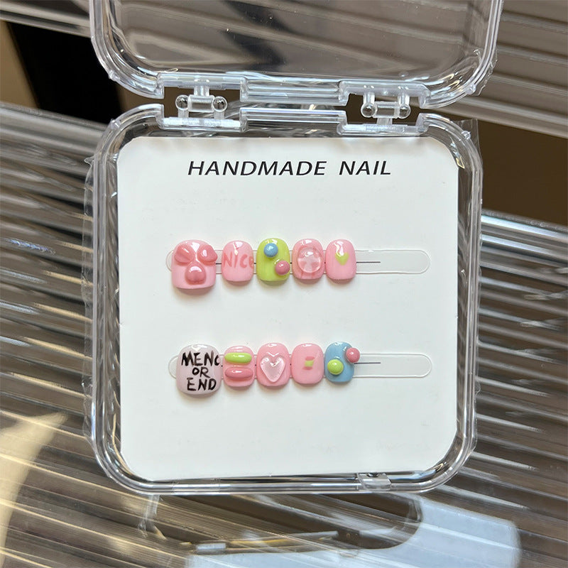 Sweet Cartoon Candy Kids Press On Nails Assorted Set