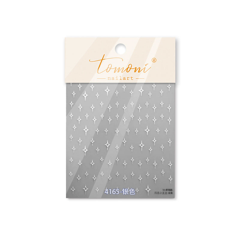 365nails: "shiny gold starburst metal set" – Nail Art Stickers