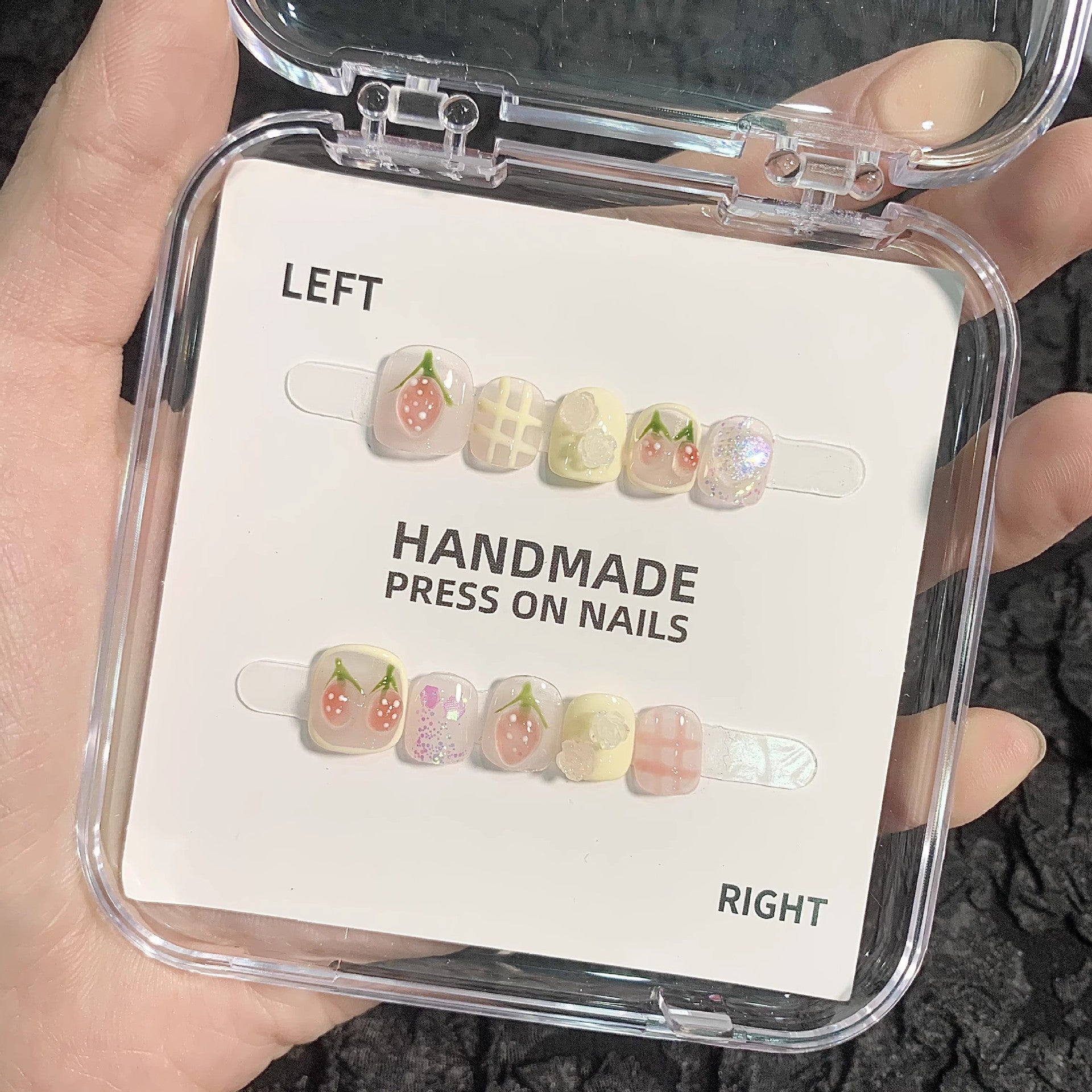 可愛迷你卡通兒童穿戴甲綜合盒