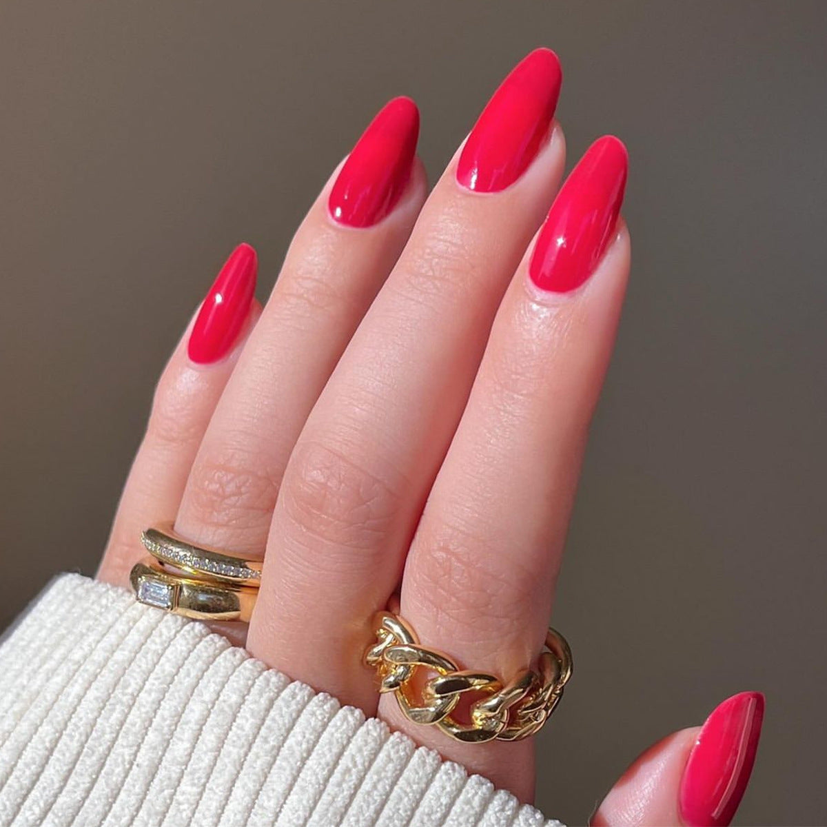 Nail art 24 pieces short round nail piece solid color monochrome simple