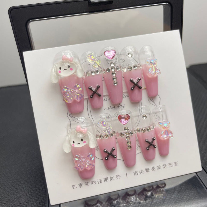 handmade nails long Kulomie Spice Girl style explosive detachable finished product | 365nails