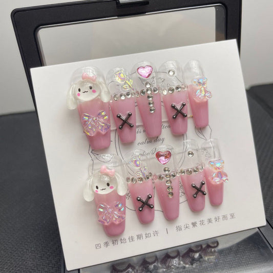 handmade nails long Kulomie Spice Girl style explosive detachable finished product | 365nails