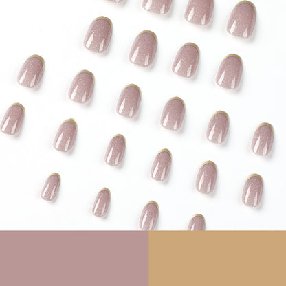 Wear nail short glitter French Phnom Penh Wear nail wholesale Finished nail piece wholesale Nail art Finished nails｜365nails