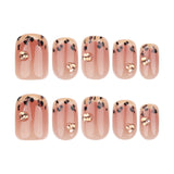 Estampado de leopardo francés de Maillard, caja de sentido avanzado, 30 piezas de arte de uñas, uñas postizas de gran venta al por mayor en Europa y América | 365nails